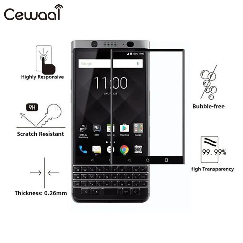 Защитная пленка для экрана из закаленного стекла с защитой от царапин BlackBerry DTEK70