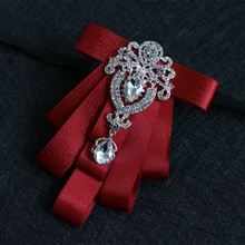 Ручная работа мужские роскошные элегантное для вечеринки и клуба деловые костюмы с воротом Рубашки Галстуки Галстук Британский горный хрусталь лента для жениха галстуки-бабочки