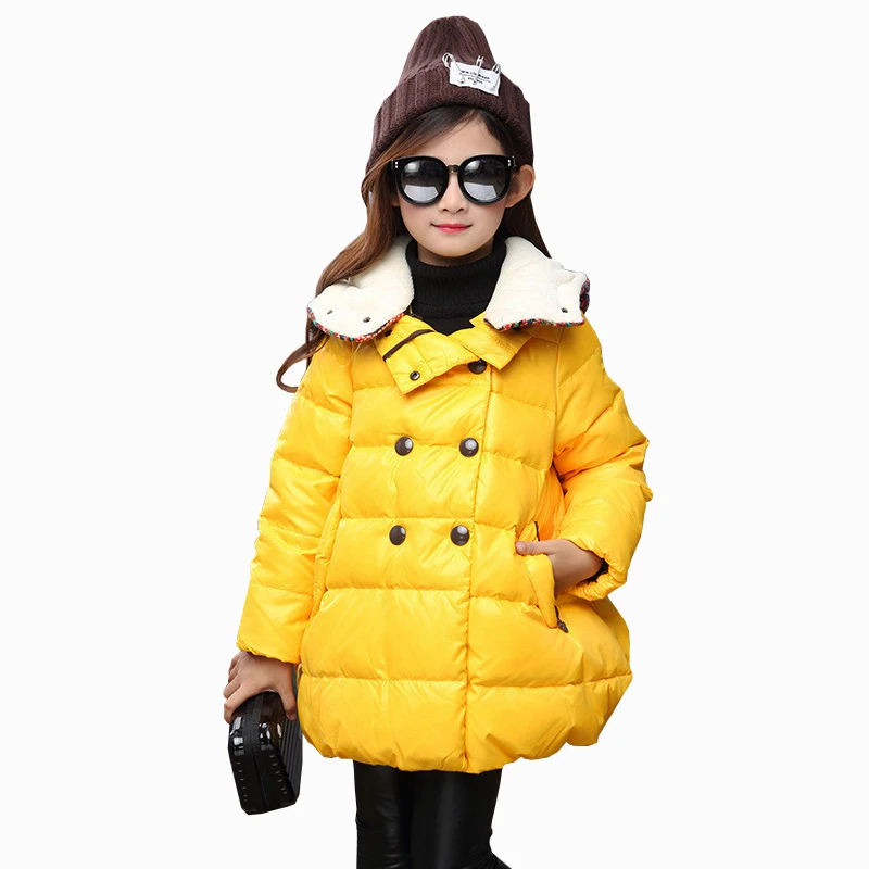 Tribros 2016 Winter Girls Children Cartoon Hooded Outerwear Snowsuit Baby Clothing Coats Jackets Warm Clothes Kids