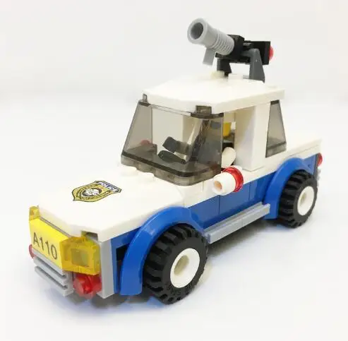 

5353 Brig Early education digital Blocks chase patrol wagon toys Block Brick ABS Toy racing locomotive car Exploiture blocks