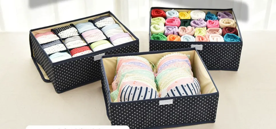

51 storage box for underwear bra knickers stockings socks Multi layer storage box tie scarf organizer Home Storage 1set=3pieces