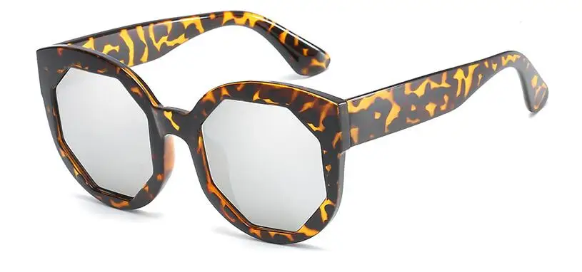 leopard Новейшие модные квадратные солнцезащитные очки для женщин Кошачий глаз роскошный бренд большие черные солнцезащитные очки зеркальные очки lunette femme Oculos - Цвет линз: leopard