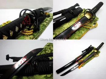 

30" clay temperd T-10 steel cyclone tsuba wakizashi katana adsorb tungsten sharp sword