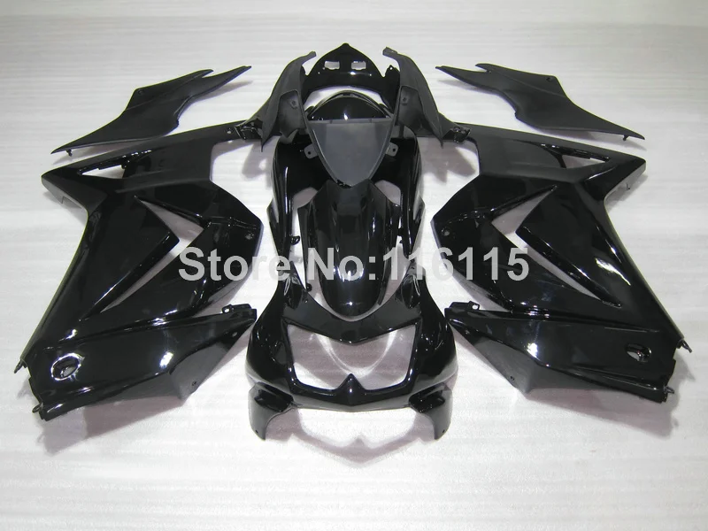 Fairings set for Kawasaki Ninja 250r 2008-2014 all glossy black injection molding EX250 08-14 high grade fairing kit ZX250 GD29 Fairings set for Kawasaki Ninja 250r 2008-2014 all glossy black injection molding EX250 08-14 high grade fairing kit ZX250 GD29