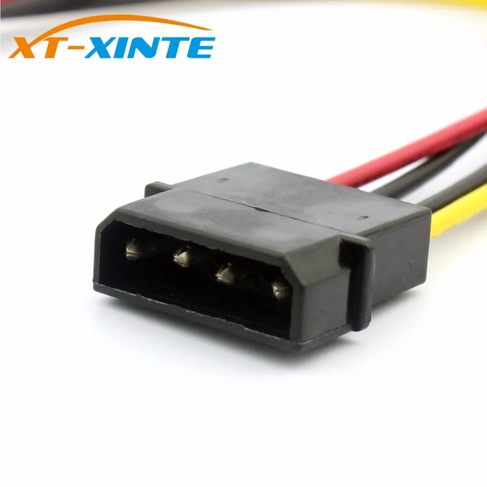 4Pin IDE to SATA Power Supply Cable 4Pin to 15Pin SATA Hard Drive Power Adapter Cable Wire 20cm for Mining Litcoin BTC