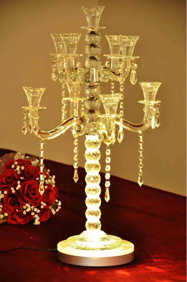 Free Shipping Wedding Centerpiece 8inch Spot led light base