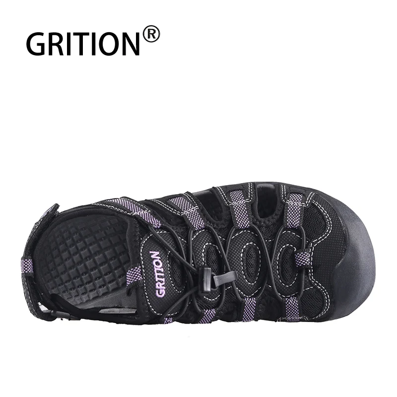 GRITION Women Sandals Summer Beach Outdoor High Quality Non-slip Toecap Female Flat Sport Shoes 2020 Trekking Shoes Big Size 41