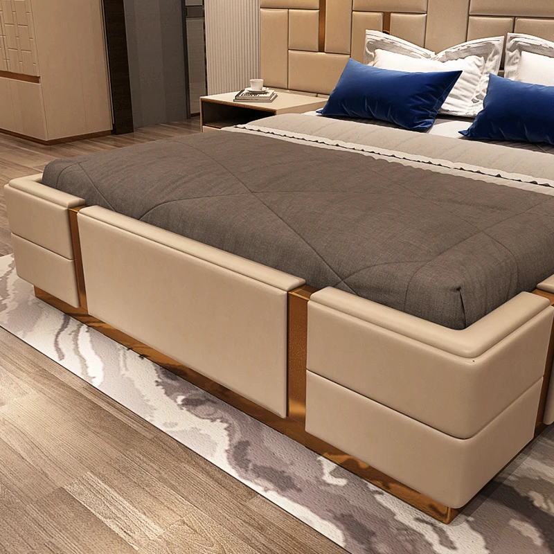 CBMMART итальянская роскошная мебель для спальни бархатная мягкая кровать размера king