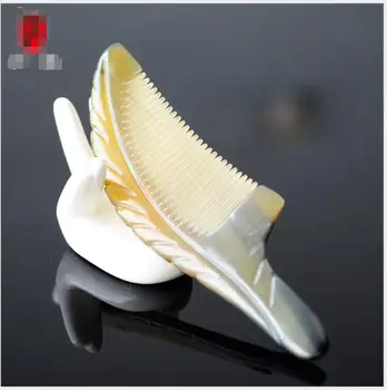 

Creative new horn comb Comb handle comb half moon Comb