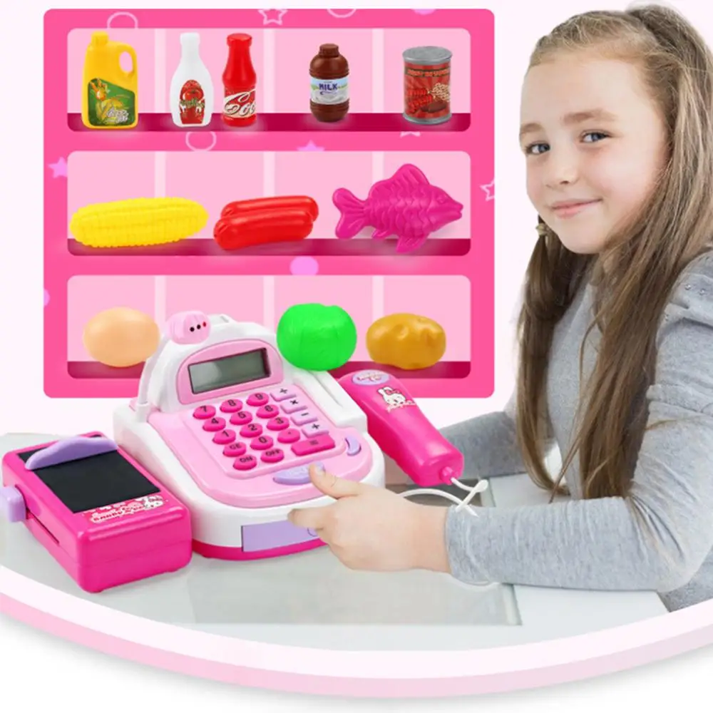 

Funny Pretend Role Play Simulation Supermarket Cash Register Electronic Kids Toy