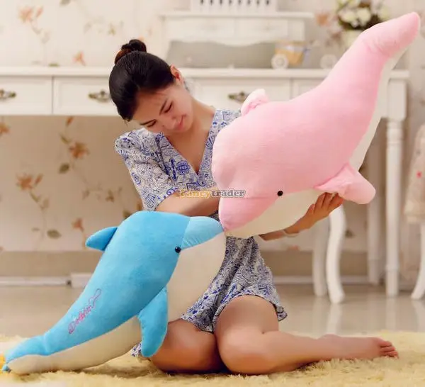 Fancytrader Cute Giant Plush Stuffed Dolphin 43'' 120 cm Good Gift, Free Shipping, 2 Colors for choices FT90106 (1).jpg