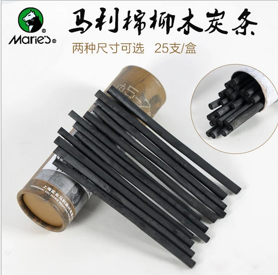 

Maries Professional 25PCS carbon charcoal pencil Sketch Drawing Charcoal Bar Artist Art Supply Article charcoal ASS014