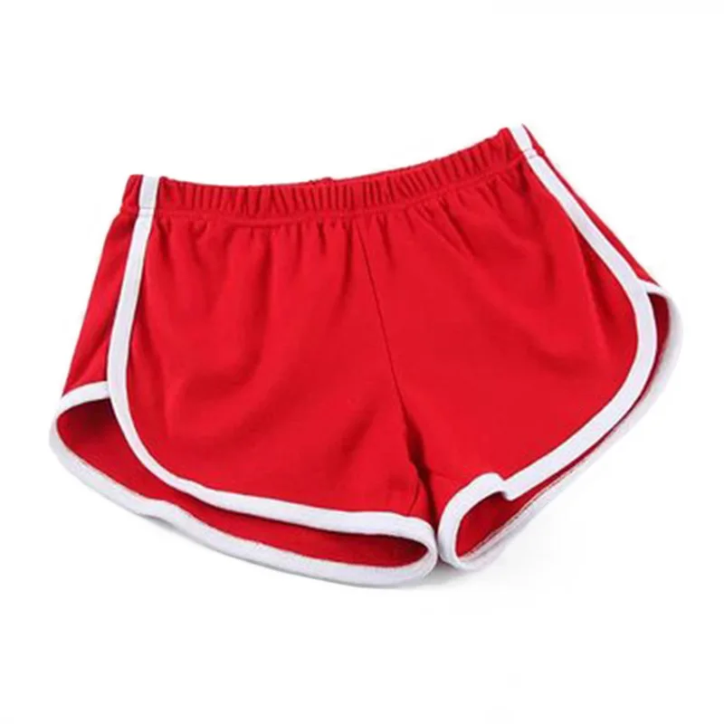 Новые летние шорты женские повседневные сексуальные шорты для фитнеса с поясом облегающие короткие шорты с эластичной талией для бега дышащие хлопковые шорты - Цвет: Красный