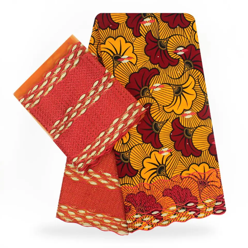 

Mitex Holland Lace Wax Print African Fabrics Kitenge/Pagnes/Tissues Africain/Chitenge/ Fabric For Dressmakings/Sewing YLWT-1