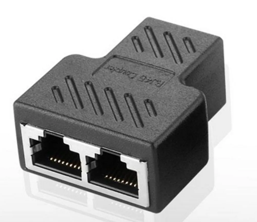 

Network Three-way RJ45 Network Cable Through Connector Network Cable Extension One Minute Two Adapter Splitter