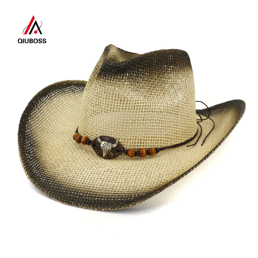 mens black straw cowboy hats