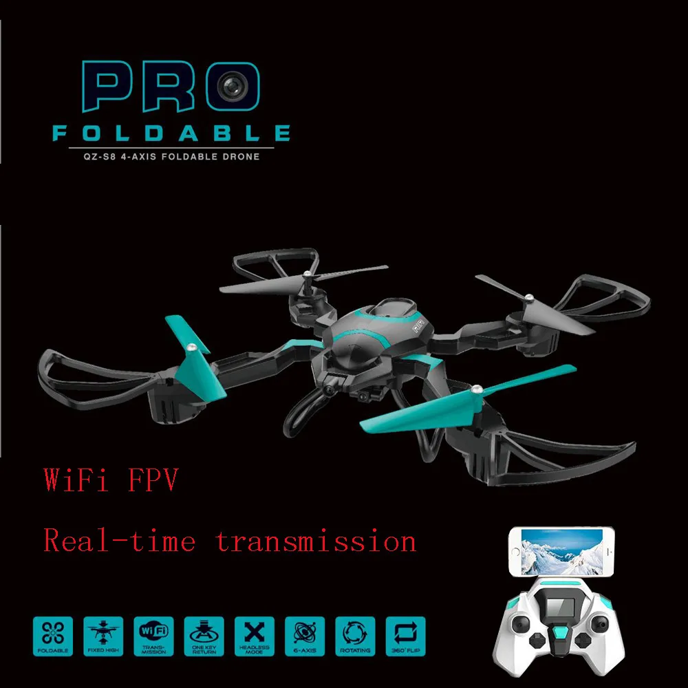 

HIINST wifi FPV RC Foldable Quadcopter 2.4G 6-axis gyro 40CM attitude hold RC drone helicopter with 2MP HD wifi CAMERA vs H16