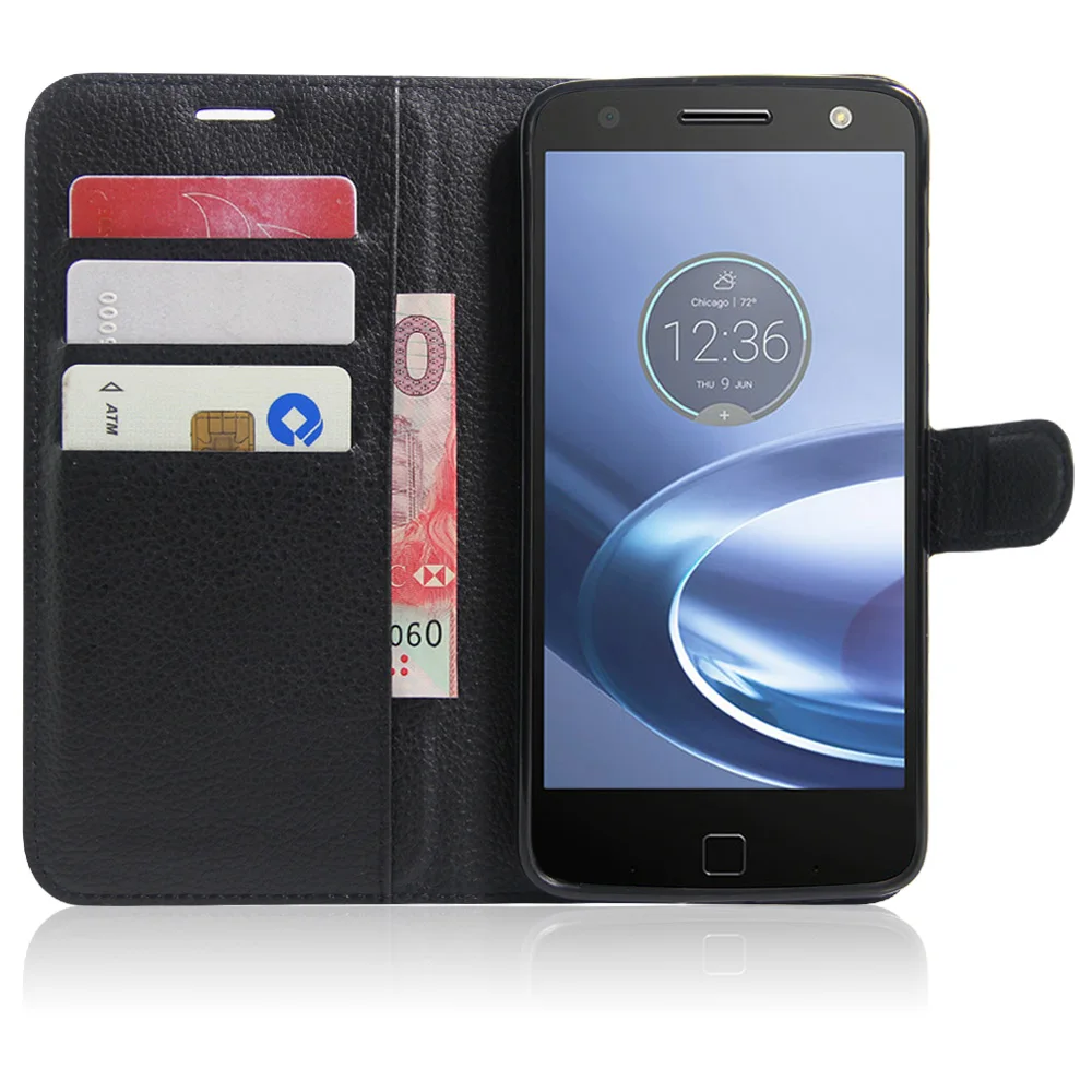 Чехол книжка из искусственной кожи для Motorola Moto Z Play флип кошелек чехлы телефонов с