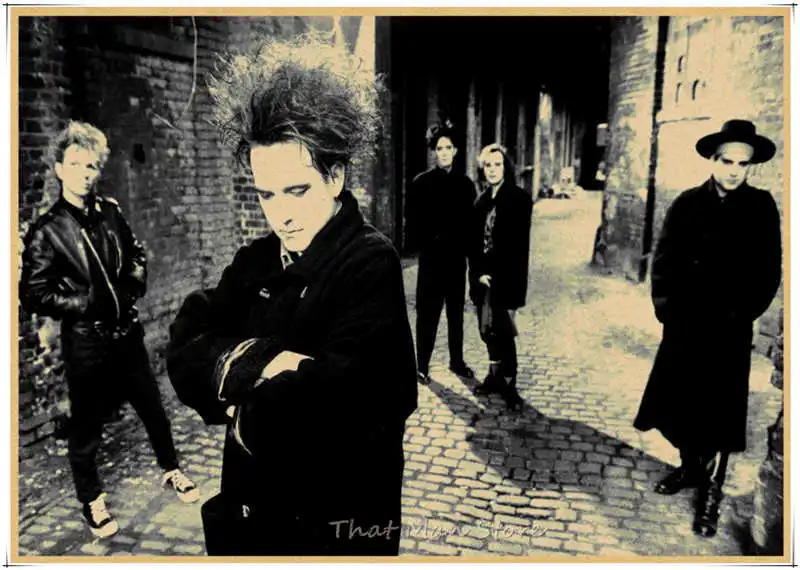 The Cure Rock Band музыка крафт-бумага плакат гостиная столовая настенные декоративные картины 30*21 см - Цвет: Светло-серый