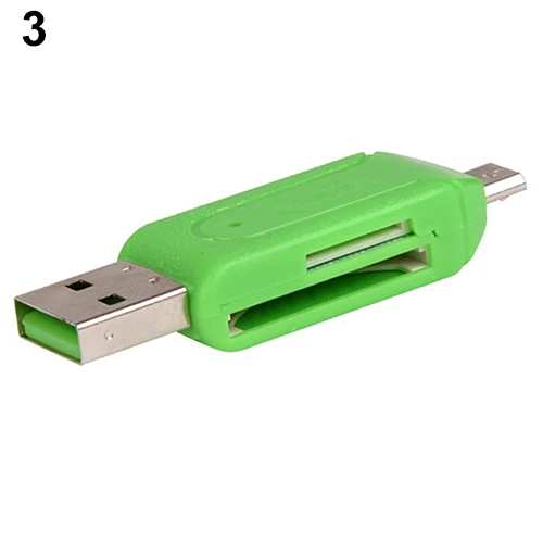 Высокое качество 2 в 1 USB OTG кард-ридер универсальное Micro USB устройство для чтения карт SD TF для ПК телефона 7BWZ