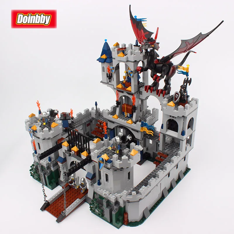 

Movie Series King Castle Battle Siege Set Model Building Block Bricks Toys Compatible Legoings City Castle 7094