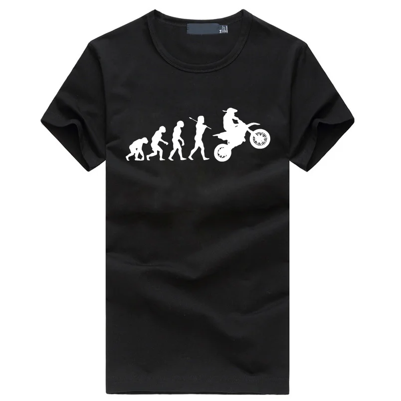 

Evolution Motocross tops fashion fitness T-Shirts Men Funny mma Dirtbike brand Cotton O Neck clothing t shirt hip hop homme