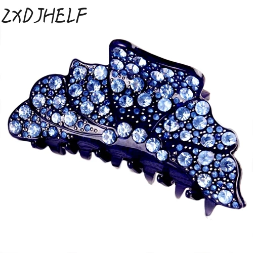 ZXDJHELF бренд 6 ярких цветов коготь для волос Модные Акриловые Заколки головные уборы аксессуары для женщин простой Краб зажим F136 - Цвет: Синий