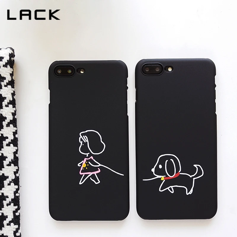 LACK Cartoon Couples Cute Phone Case For iphone 7 6 6s 8 Plus Glasses Lovers Star Smile Funny Cases X Hard PC Cover |
