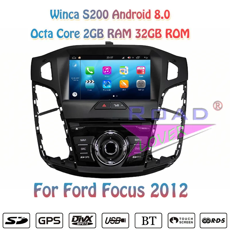 Winca S200 Android 8.0 Car Multimedia DVD Player Autoradio For Ford Focus 2012 Stereo GPS Navigation Magnitol 2 Din Video 8&quot MP3 |