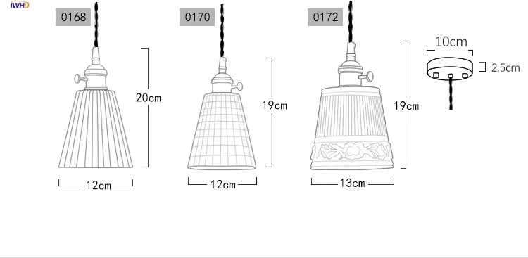 IWHD скандинавский медный стеклянный светодиодный подвесной светильник, Светильники для бара, столовой, гостиной, освещение, Япония, ретро, винтажная лампа, подвесной светильник