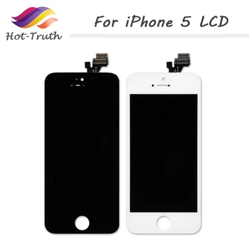 

Hot-Truth 100PCS /LOT TOP AAA+ Quailty For iPhone 5 LCD Display Touch Screen Complete Digitizer Assembly White & Black Pantalla