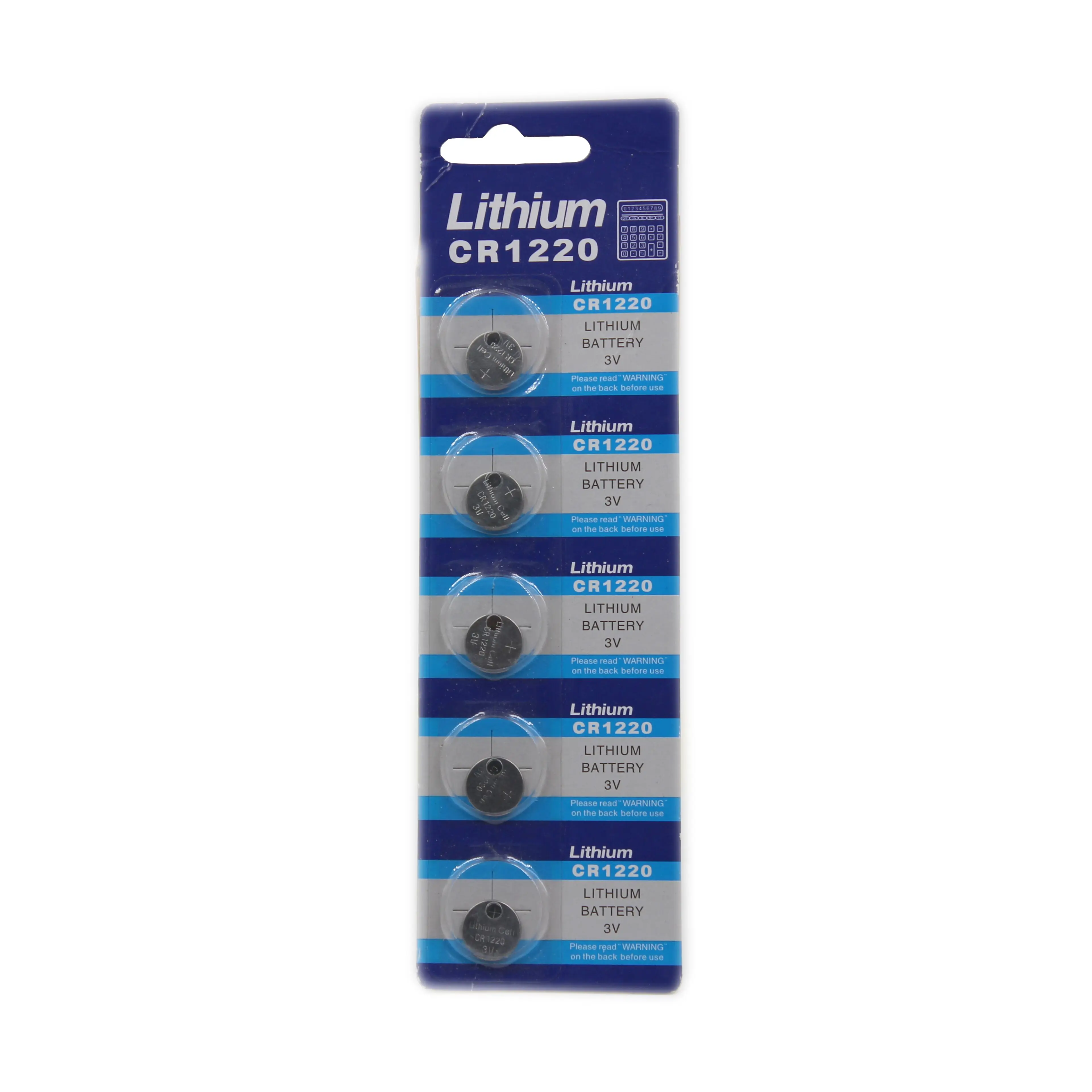 

Good quality 5Pcs CR1220 Button Batteries DL1220 BR1220 ECR1220 3V For Watch Camera Mp3 Remote Control Free Shipping