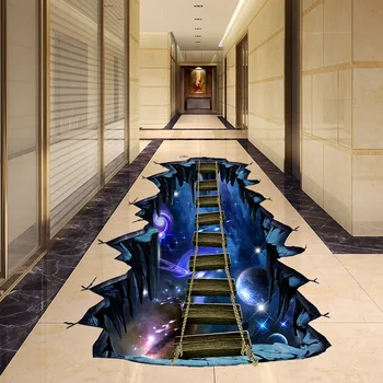 

Large 3D Cosmic Space New Wall Sticker Galaxy Star Bridge Home Decoration for Kids Room Floor Living Room Wall Decals Home Decor