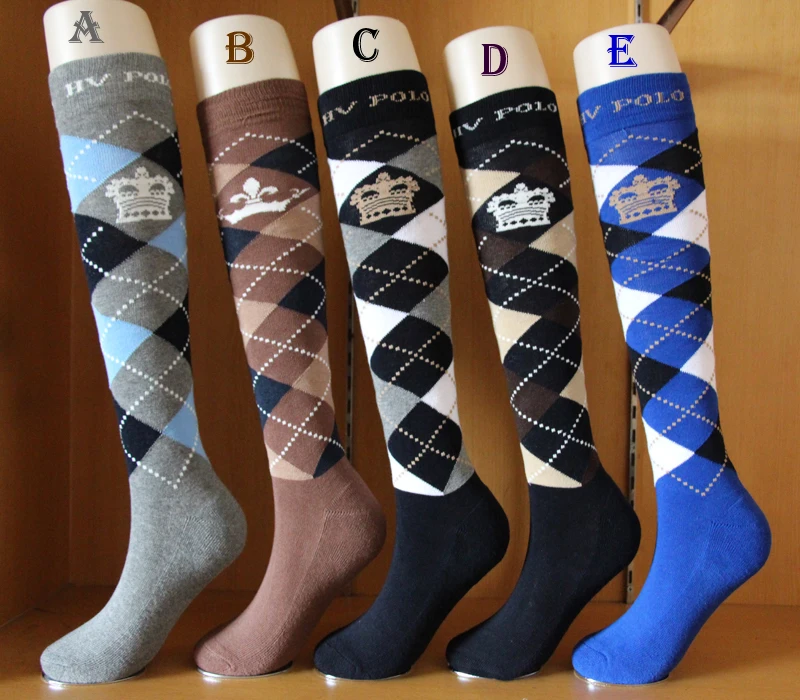 One pair Horse Riding Equipment socks men and women Knight Long Socks Series Golf Socks Equestrian boots long sport socks