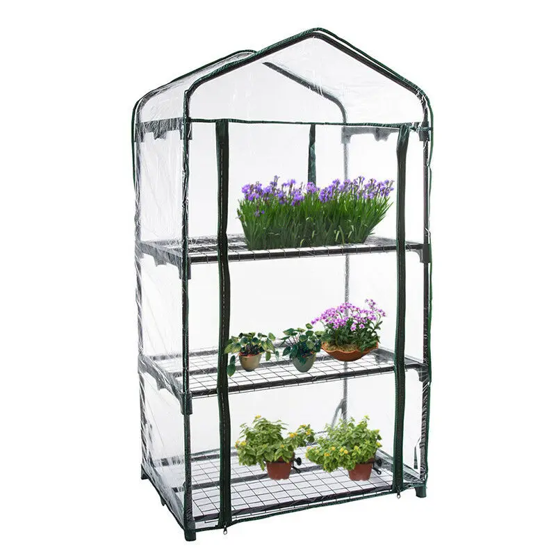 

New Clear Greenhouse Mini Outdoor Growbag Growhouse Green House PVC Cover Plastic Suitable for Garden (No Sticks and Stand)