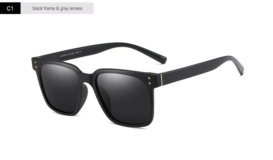 Квадратные Солнцезащитные очки TR90, мужские, поляризационные, для вождения, женские, солнцезащитные очки, мужские, UV400, oculos masculino, винтажные, okulary gafas de sol hombre - Цвет линз: Серый