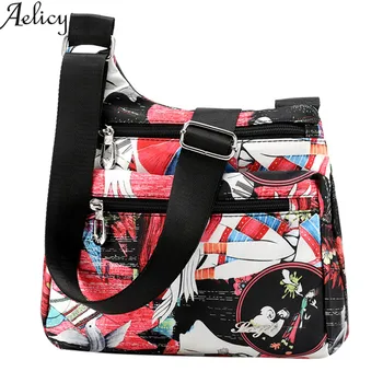 

Aelicy luxury Girls Crossbody Bags Flower Ethnic Style Waterproof Nylon Messenger Bags women Ladies shoulder Bags bolsa feminina