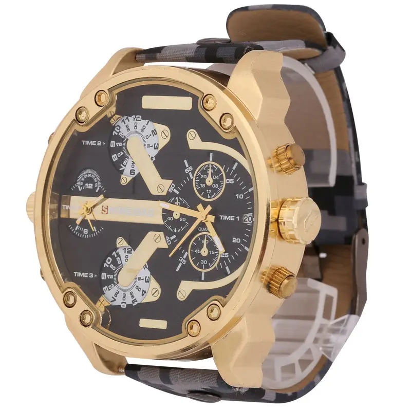 shiweibao dual time zones quartz watch men military watches   (2)
