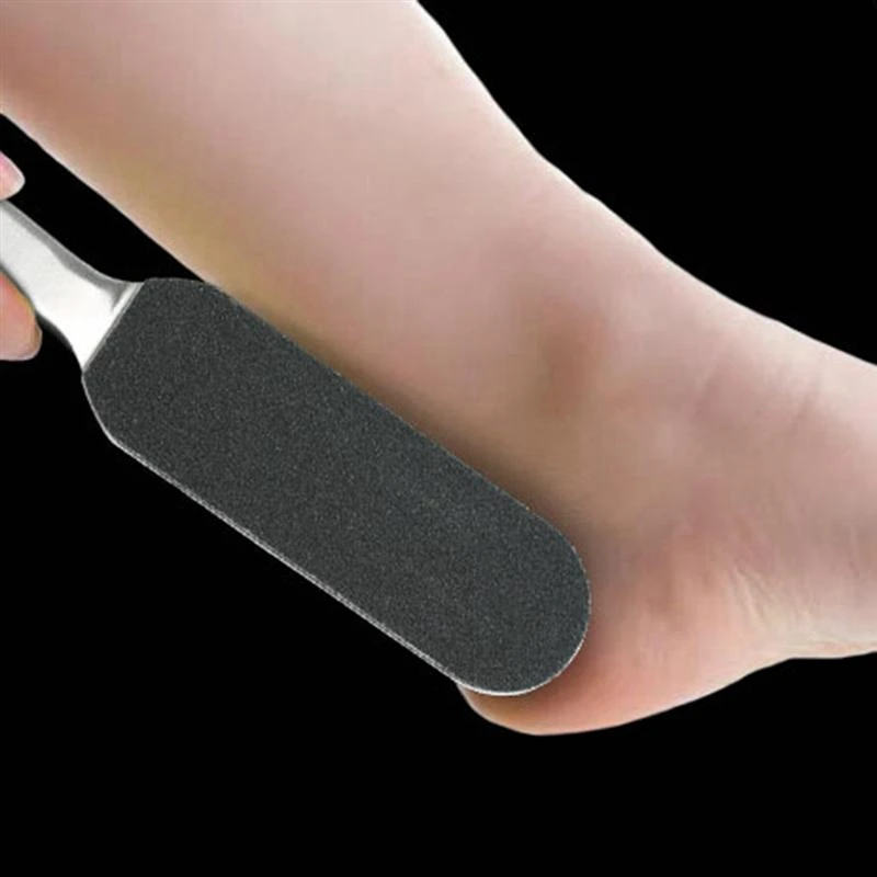 Многоразовая нержавеющая сталь педикюр пилка для ног трещины удаление натоптышей для ног Rasp Уход за ногами с 10 листами абразивной бумаги