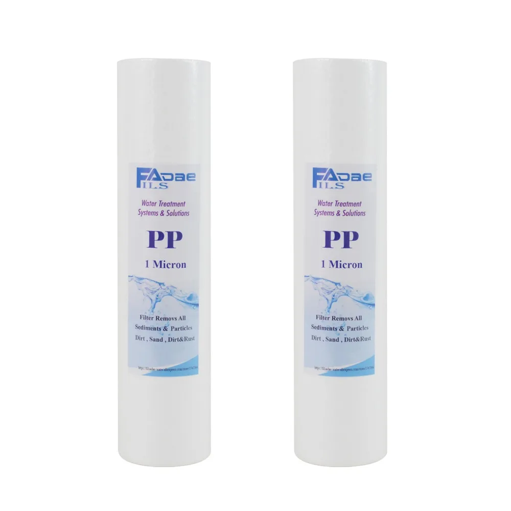 

10-Inch X 2.5-Inch Sediment Polypropylene RO Replacement Filter Cartridge 1 Micron, 2-Pack