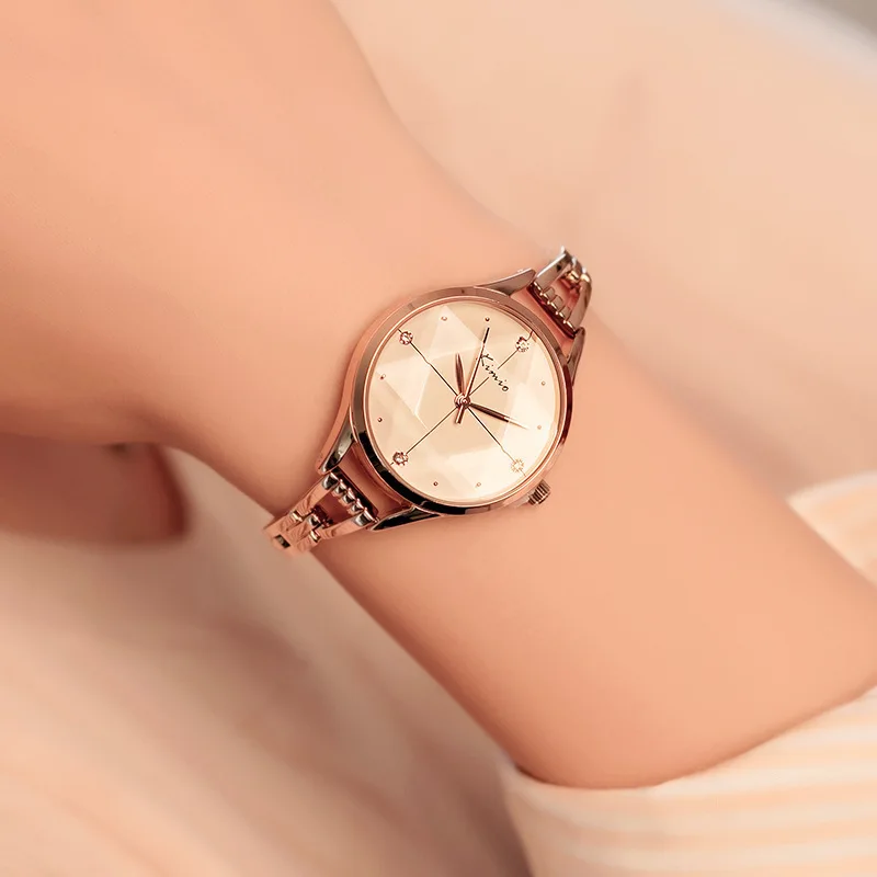 KIMIO Unique Starry Sky Cross Cutting Glass Rose Gold Watch Women Bracelet Watches For Women Watches Crystal Female Wristwatch KIMIO Unique Starry Sky Cross Cutting Glass Rose Gold Watch Women Bracelet Watches For Women Watches Crystal Female Wristwatch