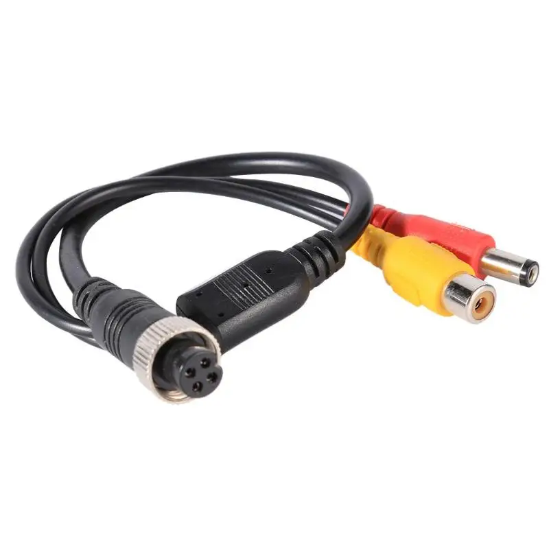 4 broches mâle Aviation à Mâle RCA AV Cable Lead Convertisseur pour CCTV REVERSE CAMS