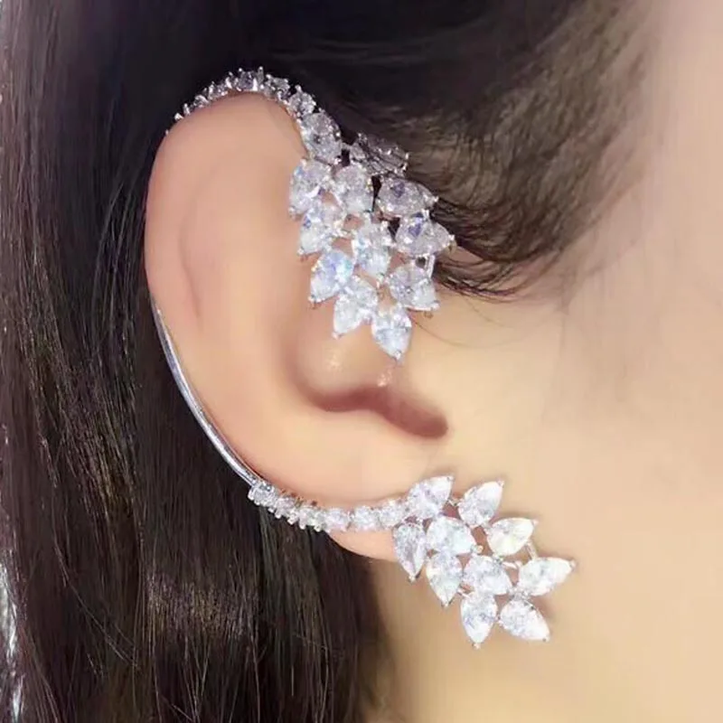 Женские серьги клипсы с красными деревьями роскошные сережки из стерлингового