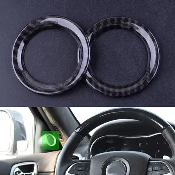 

beler 2pcs Carbon Fiber Style Front Door Speaker Cover Trim Ring Fit For Jeep Grand Cherokee 2011 2012 2013 2014 2015 2016-2018