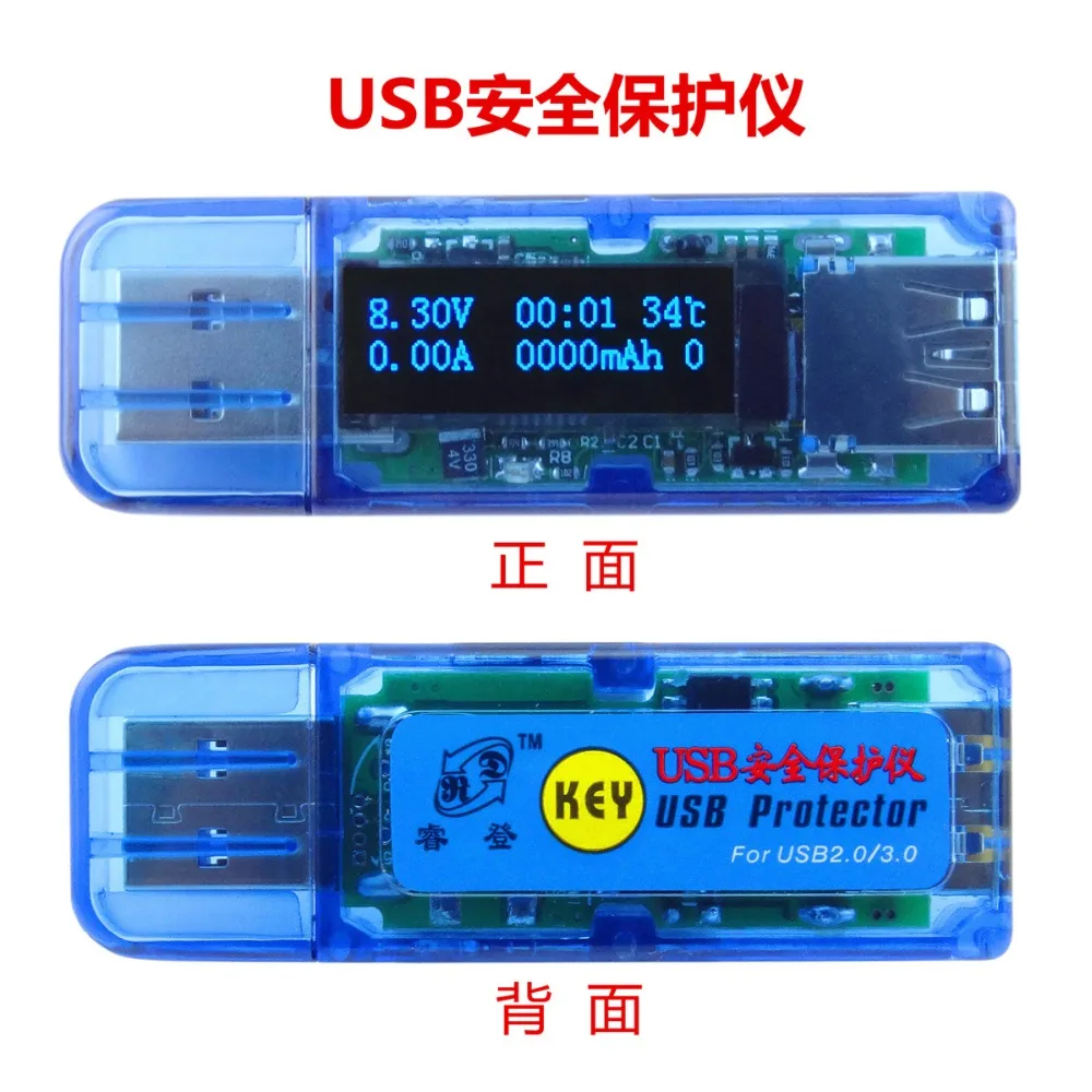 USB 3 Вольтметр Амперметр термометр зарядки мобильного телефона протектор OTG