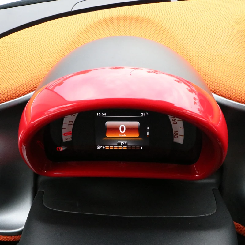 Car dashboard decoration sticker Speed meter fuel mater frame Modification For Smart 453 fortwo for