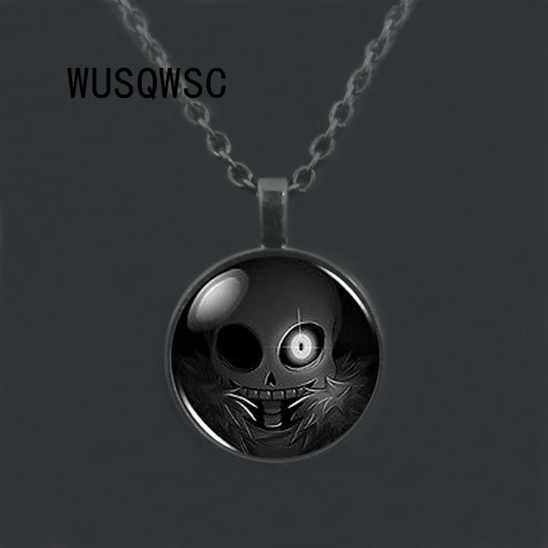 WUSQWSC Undertale Sans Skull черная игра геймер мужское модное ожерелье ручной работы