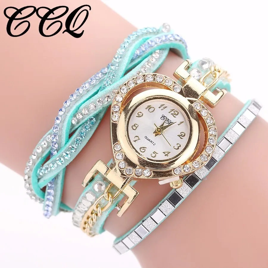 

Dropship&Wholesale New Popular CCQ Watches Women Dress Watch Women's Love Heart Bracelet Watch Gift Clock Relogio Feminino Hot