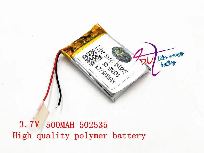 100pcs 3.7V 500mAH [502535] polymer lithium ion / Li-ion battery for GPS mp3 mp4 mp5 dvd bluetooth model aircraft | Электроника