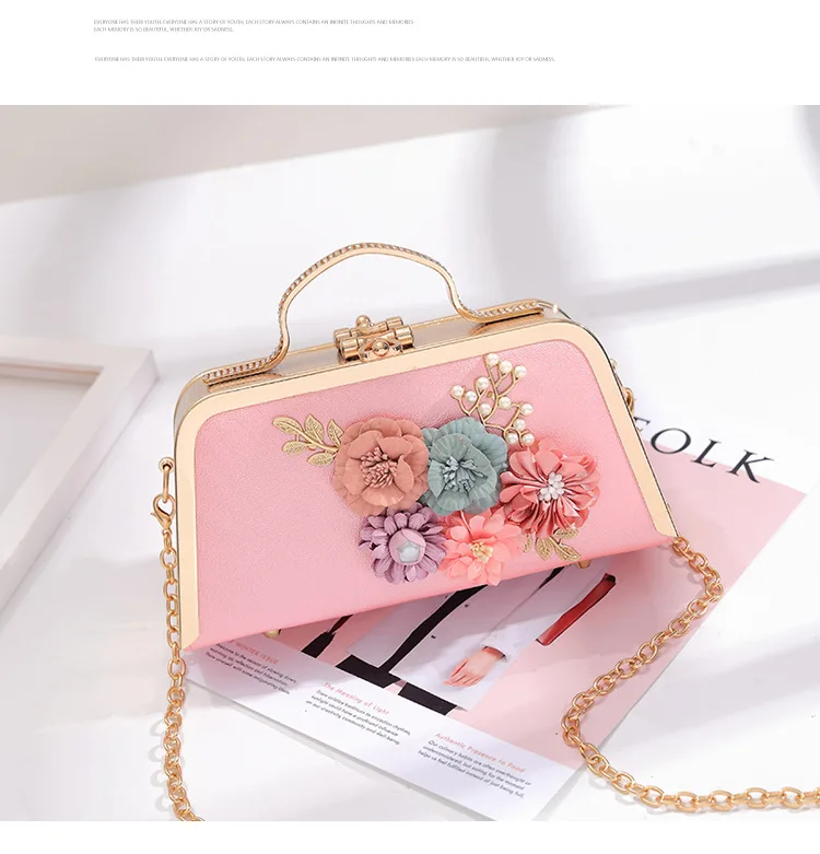 RanHuang New Arrive Women Flower Flap Small Handbags Fashion Shoulder Bags Ladies Evening Bags Cute Messenger Bags Purple